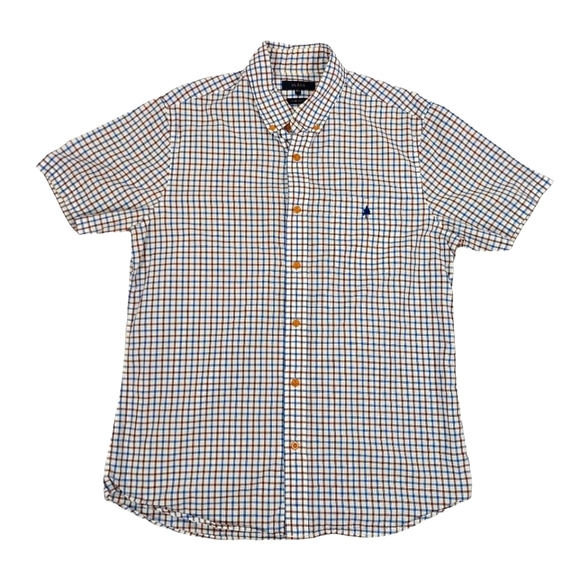 Olzen Men’s Plaid Buttoned Short Sleeve Shirt - Picture 1 of 9